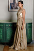 Fawzia Stone Embroidered Long Bib Yoke With Bustier And Sharara
